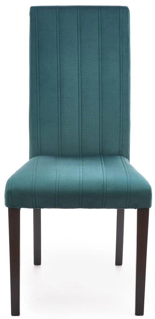 Krzesło drewniane tapicerowane DIEGO 2 czarny velvet pikowany Pasy - MONOLITH 37 (ciemny zielony)