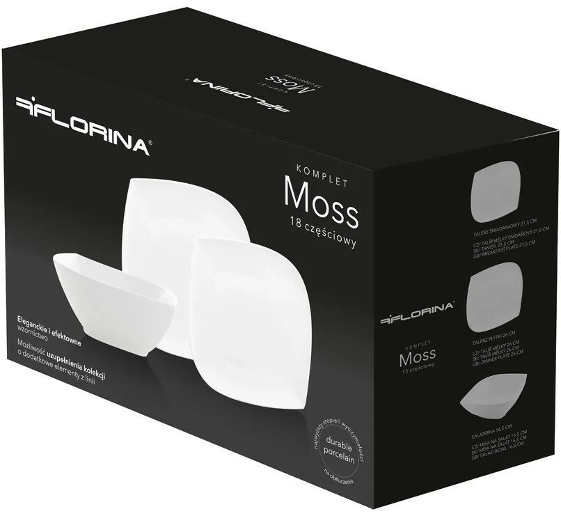 Florina 18-częściowy zestaw talerzy Moss