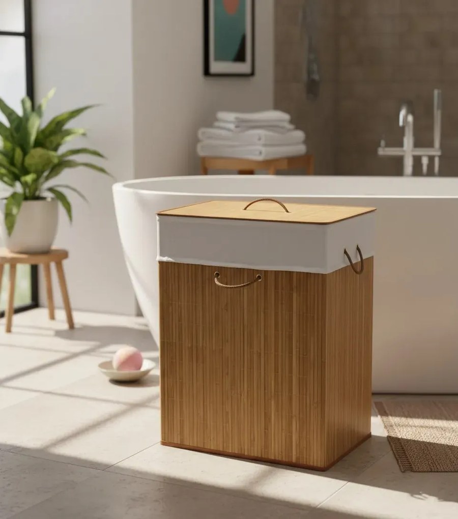 Bambusowy pojemnik na pranie W5-L97