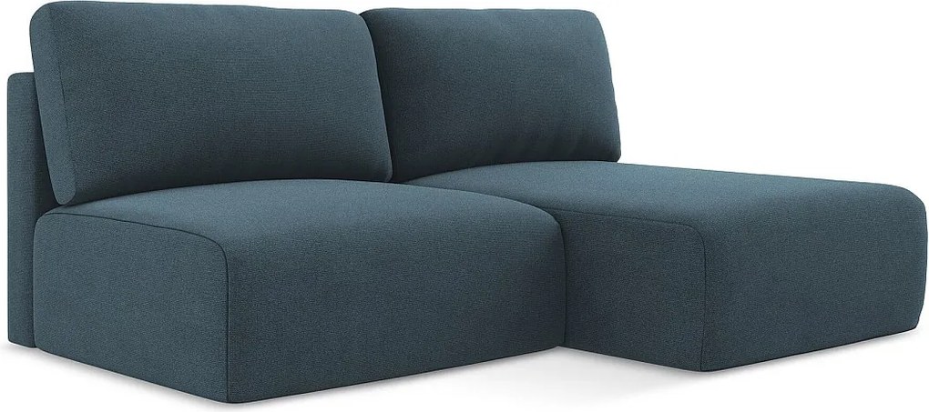 Otwarty Prawy narożnik z funkcją spania - z tkaniny strukturalnej - jeans - KONA