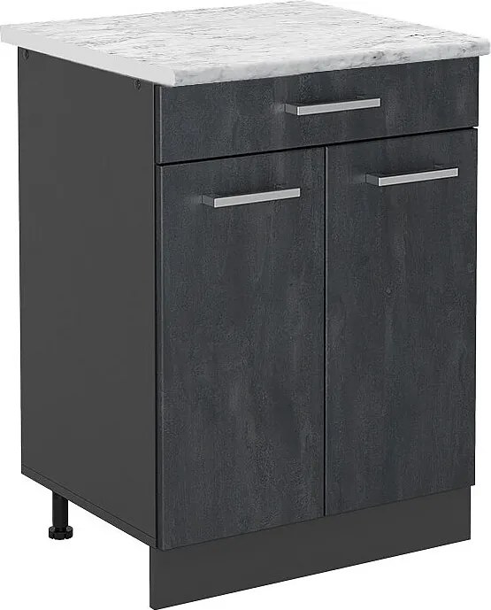 Szafka dolna do kuchni czarny beton 60x60x81.6 r-line