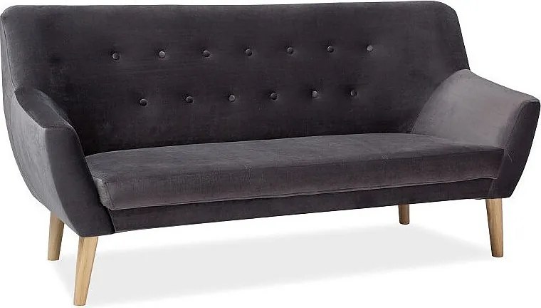 Sofa NORDIC 3 VELVET szara