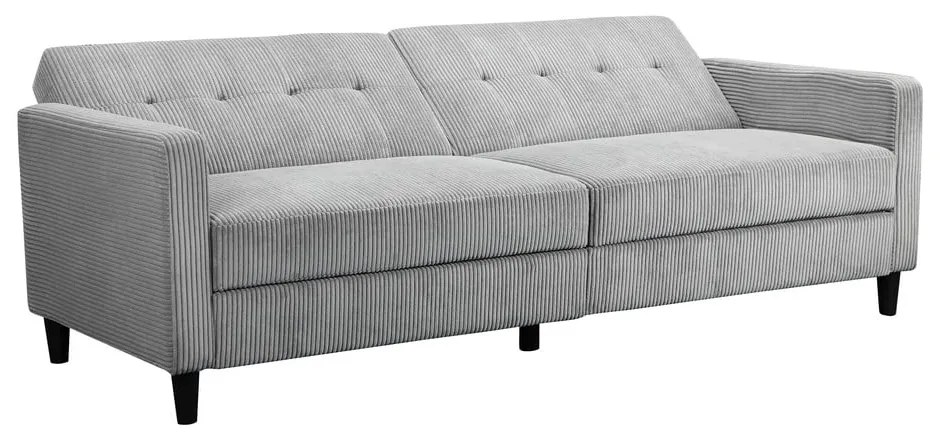 Jasnoszara sztruksowa rozkładana sofa 82 cm Hartford – Støraa