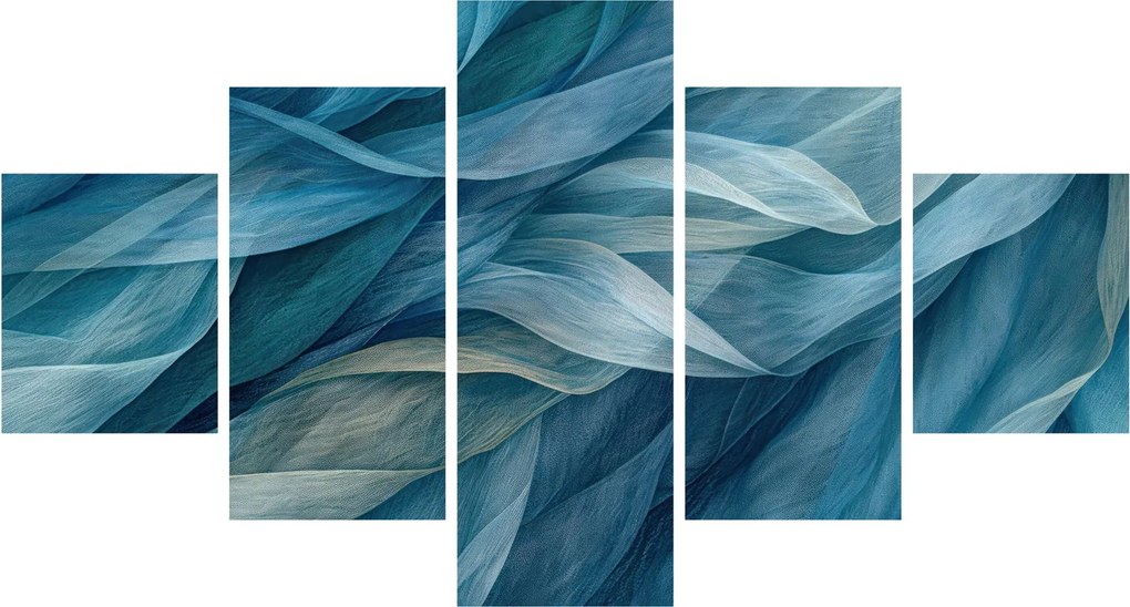 Obraz - Niebieskie i białe fale (125x70 cm)