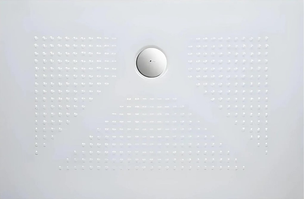 Brodzik prostokątny błyszczący biały „Denver” z cienkiej, antypoślizgowej ceramiki, 80x100 cm