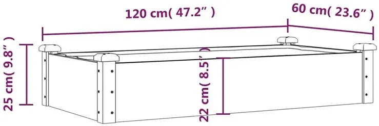 Prostokątna donica ogrodowa w kolorze jodły S5-K38