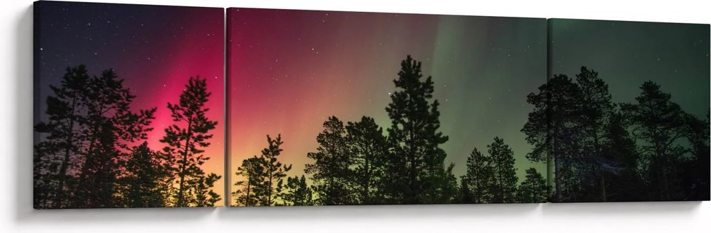 Obraz zorzy polarnej (170x50 cm)