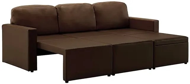 Rozkładana sofa kanapa modułowa brązowa - Odi 4Q