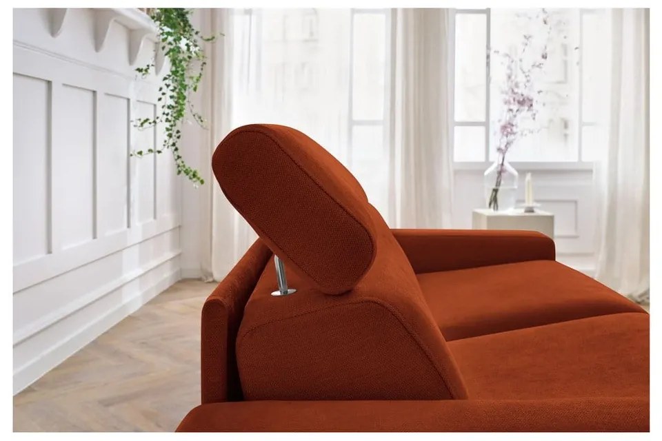 Ceglasta rozkładana sofa 215 cm Monaco – Bobochic Paris