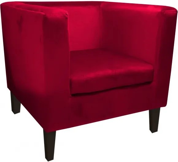 Fotel Monaco tkanina Welur : Kolor nogi - Venge, Kolor tkaniny - VELVET - MG31, Wysokość nogi - 20 cm