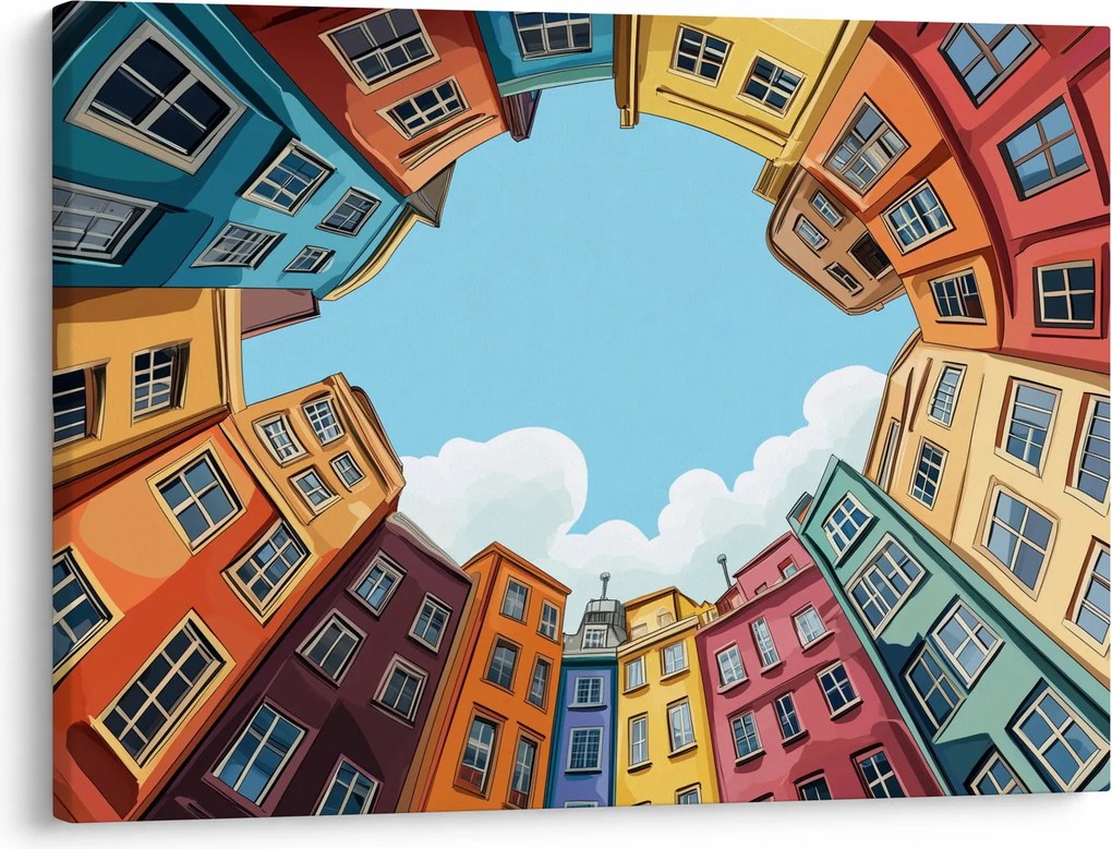 Obraz - Między domami (70x50 cm)