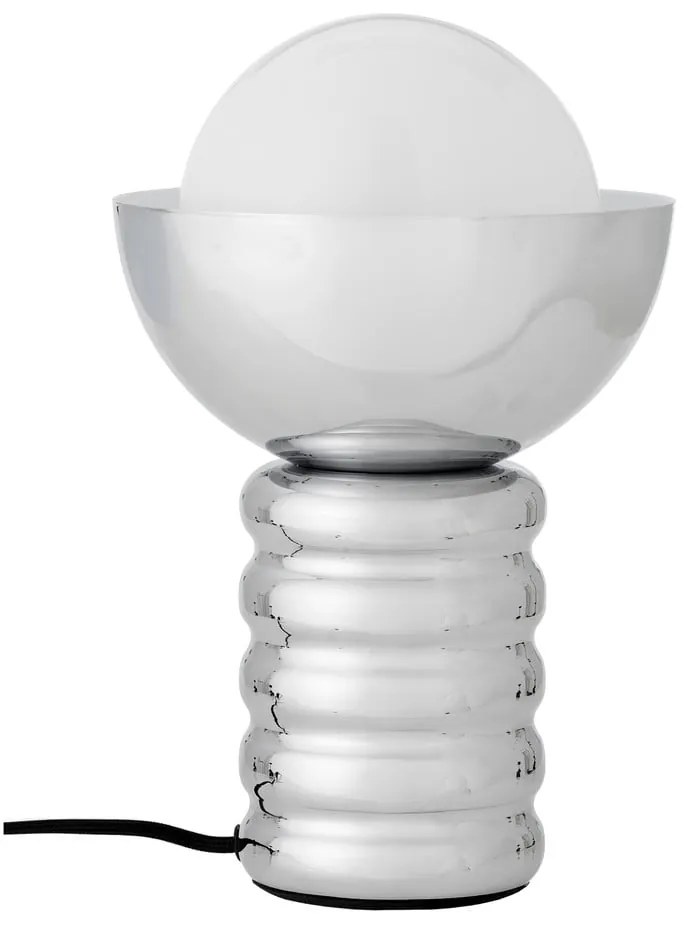 Lampa stołowa w kolorze srebra ze szklanym kloszem (wysokość 32 cm) Spike – Bloomingville