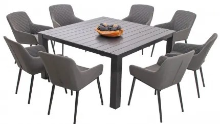 PRATO PARIS solid grey - luksusowy zestaw ogrodowy 8+1