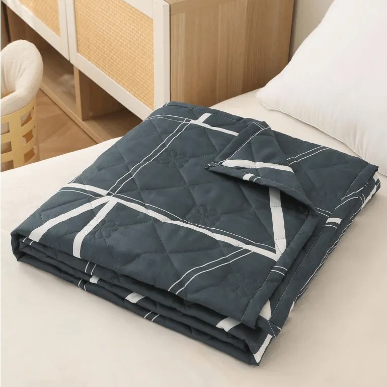 Letnia kołdra GRIDON 140x200 cm, czarna