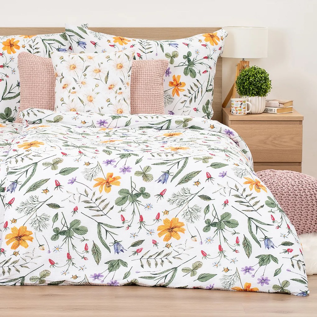 4Home Pościel z kory Wildflower Bliss, 160 x 200 cm, 70 x 80 cm