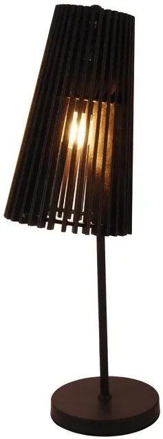Lampa stołowa czarna ażurowy klosz - 4X V039 B5-T39