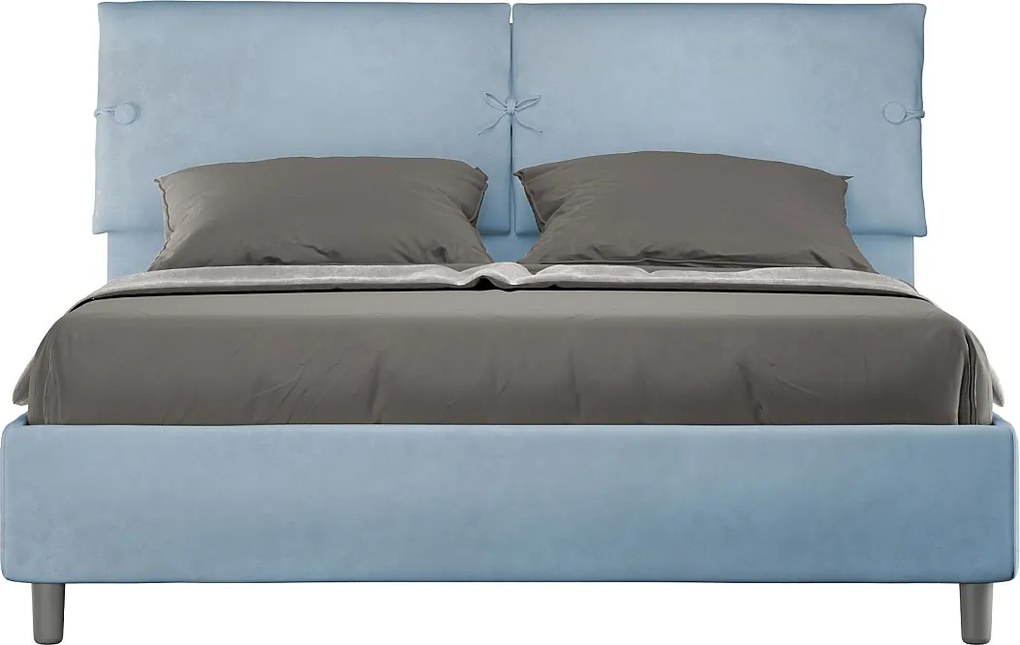 Łóżko bez stelaża tapicerowane 160x190 microfibra Błękitny Sleeper