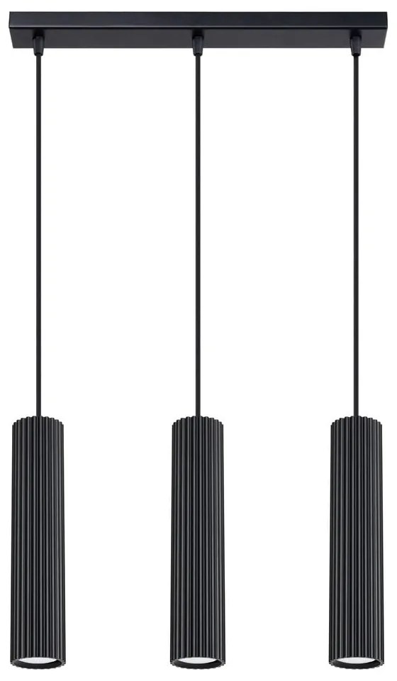 Czarna lampa wisząca Gleam – Sollux