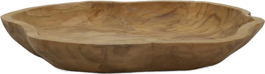 Taca dekoracyjna z drewna tekowego, 35x30x4 cm, półmisek na owoce