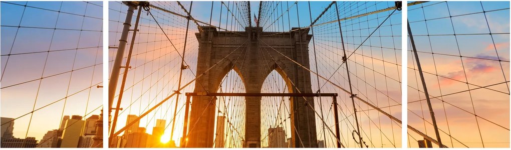 Obraz - Brooklyn Bridge, Manhattan, New York (170x50 cm)