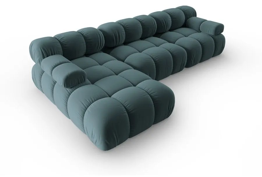 Morska aksamitna sofa 285 cm Bellis – Micadoni Home