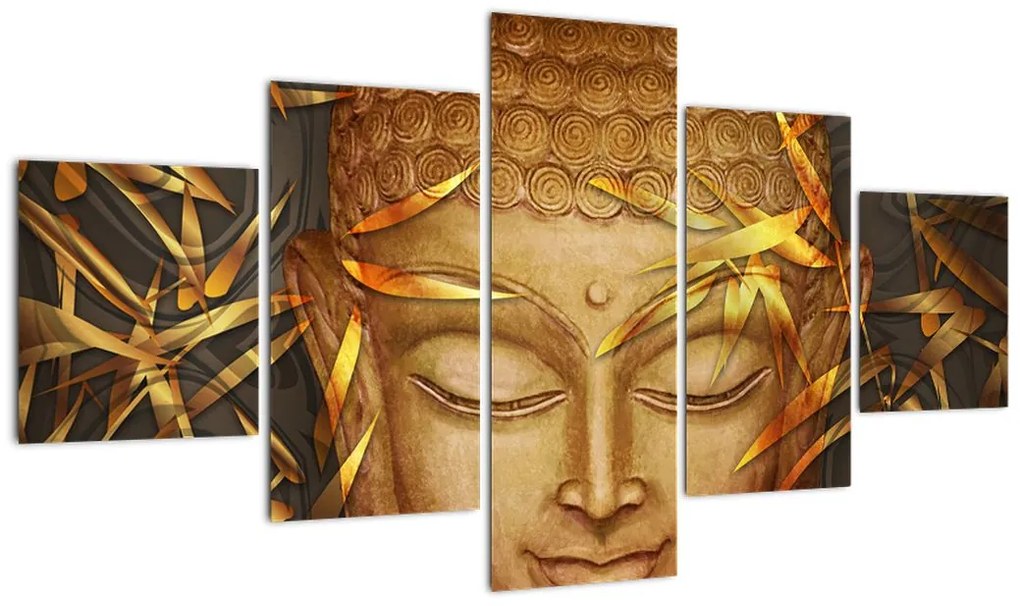 Obraz - Złoty Budda (125x70 cm)