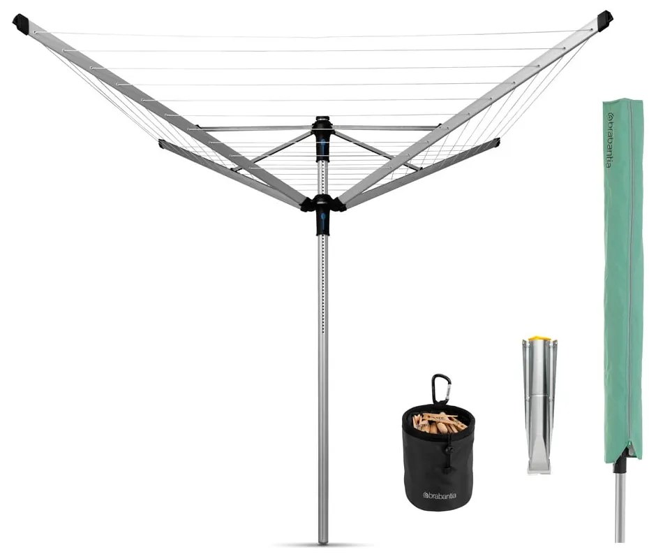 Ogrodowa suszarka na pranie w kolorze srebra 50 m Lift-o-Matic Advance – Brabantia