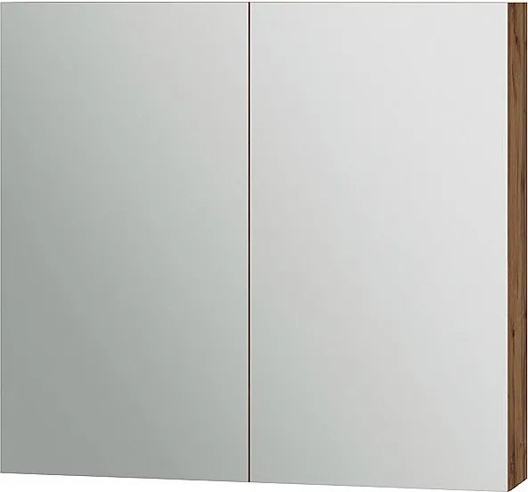 Szafka z lustrem w łazience dąb 79.7x16x73.2 lotta