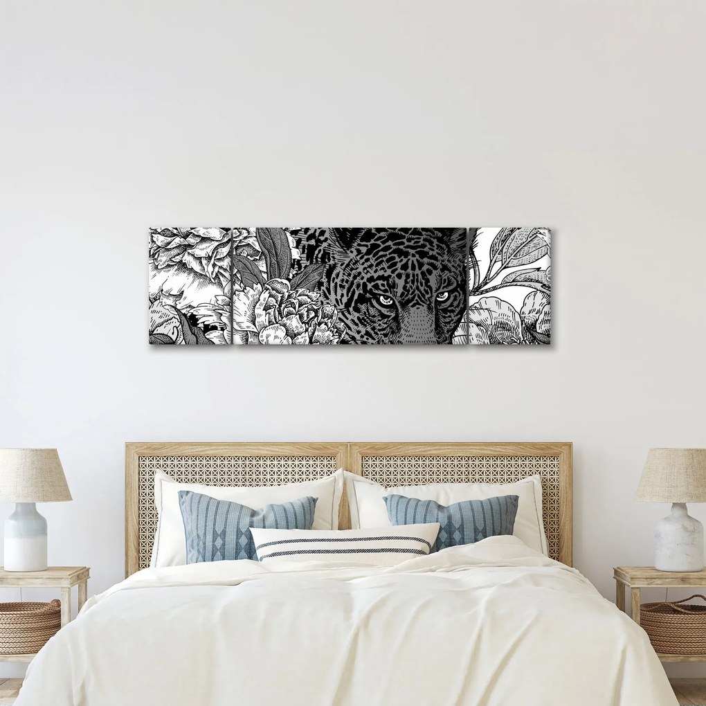 Obraz - Egzotyczny ogród (170x50 cm)