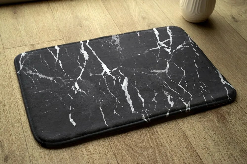 Dywanik łazienkowy antypoślizgowy Dywanik łazienkowy antypoślizgowy Czarny marmur