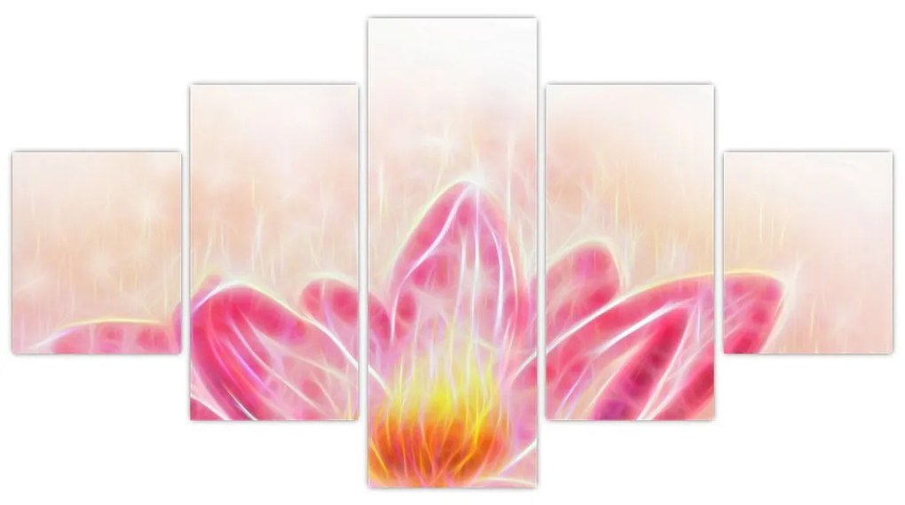 Obraz kwiatu lotosu (125x70 cm)