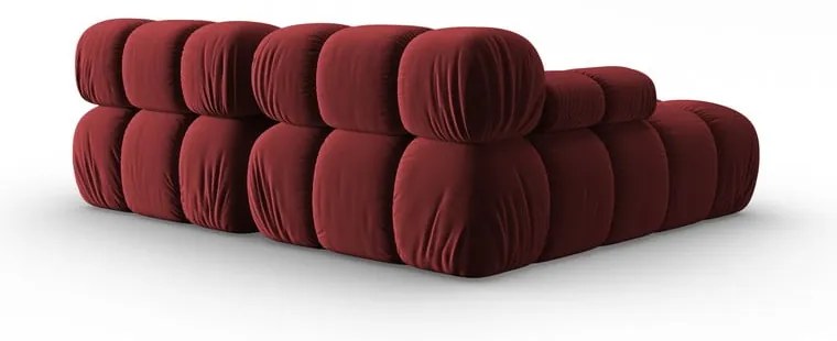 Czerwona aksamitna sofa 191 cm Bellis – Micadoni Home