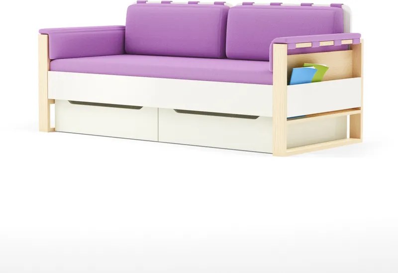 Sofa Loft szer. 195 cm z materacem, bocznymi i tylnymi poduszkami Plus Timoore