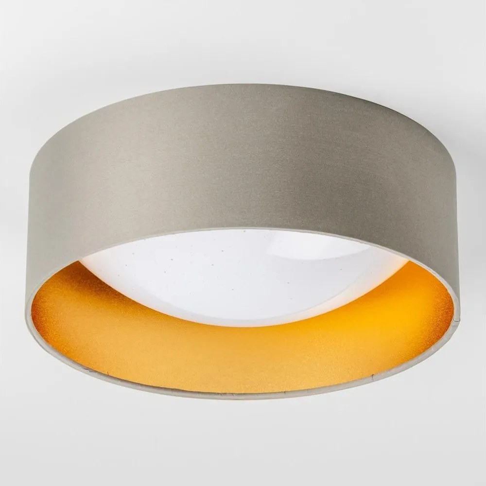 Oprawa sufitowa LED/12W/230V Ø 32 cm taupe/złota