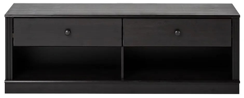 Ciemnobrązowa szafka pod TV z litego drewna sosnowego 137x47 cm Anita – Støraa