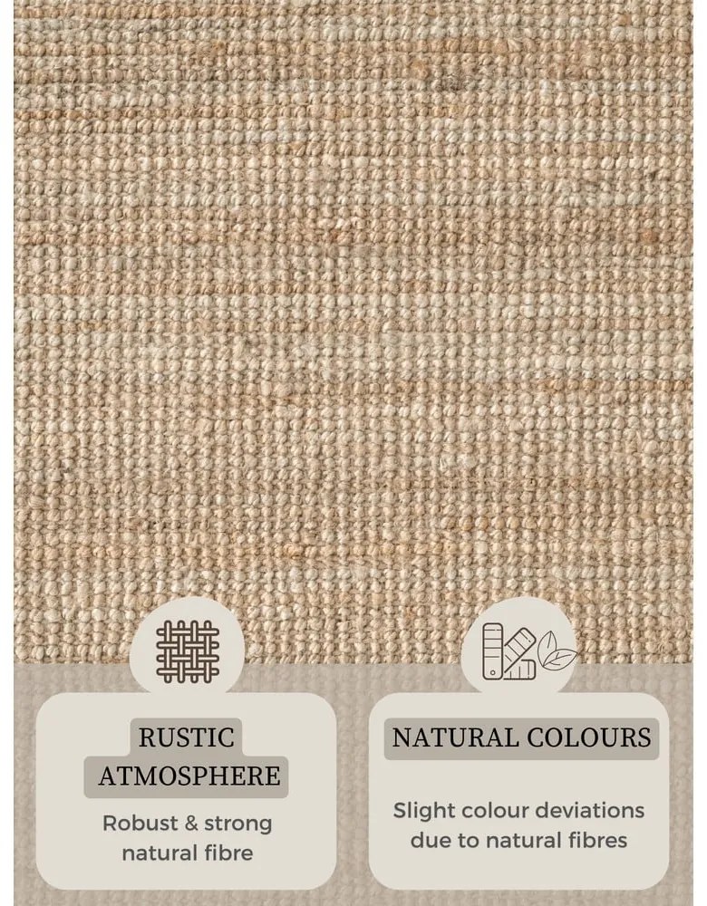 Okrągły dywan z juty w naturalnym kolorze ø 160 cm Bouclé Jaipur – Hanse Home