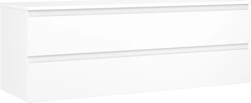 Mexen Orio szafka łazienkowa podumywalkowa 140 cm z blatem, 2 szuflady, biała mat - 91A10-14047-2-BFFC01
