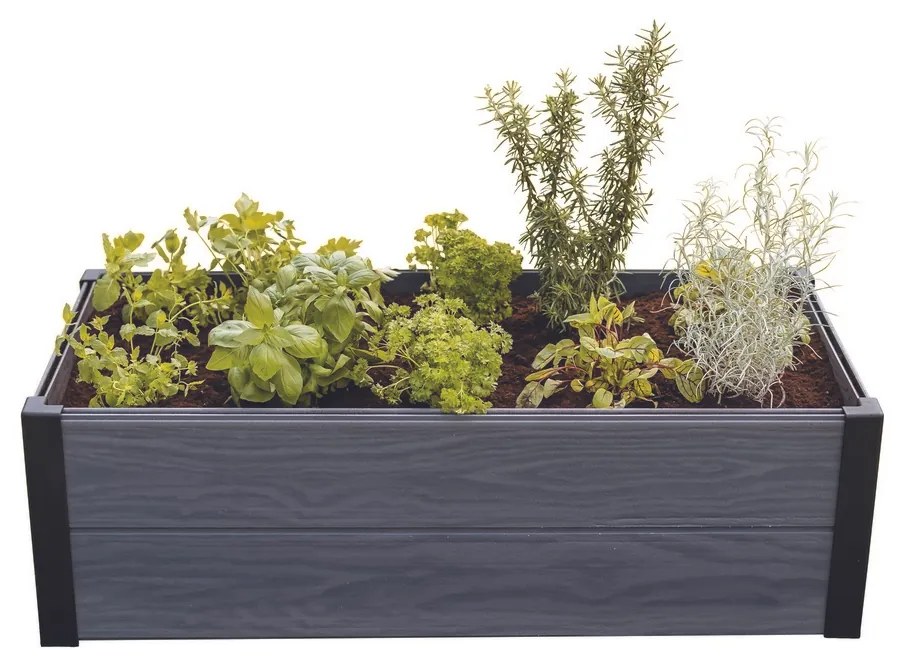 Keter Podwyższona rabata szary, 106 x 32 x 50 cm
