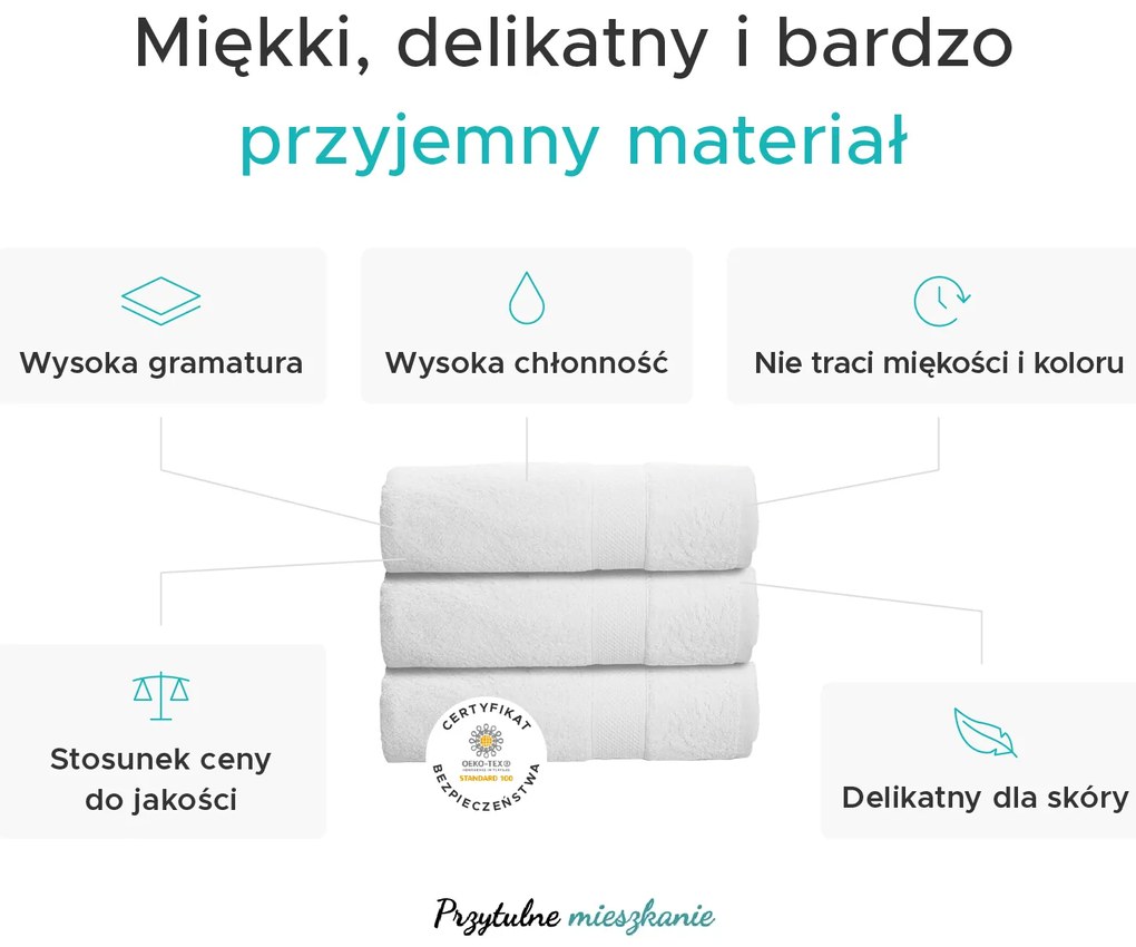 Ręcznik kąpielowy żółty DONNA 70x130 cm, 100% bawełna