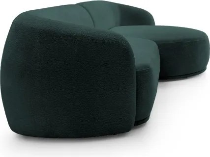 Narożnik NOBO Prawostronny system modułowy tkanina DressME 07 Zielony