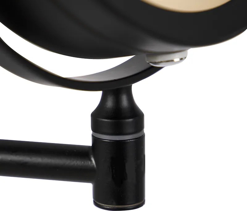 Designerskie lustro łazienkowe czarne z wbudowanym LED, regulowane, IP44 - Vicino