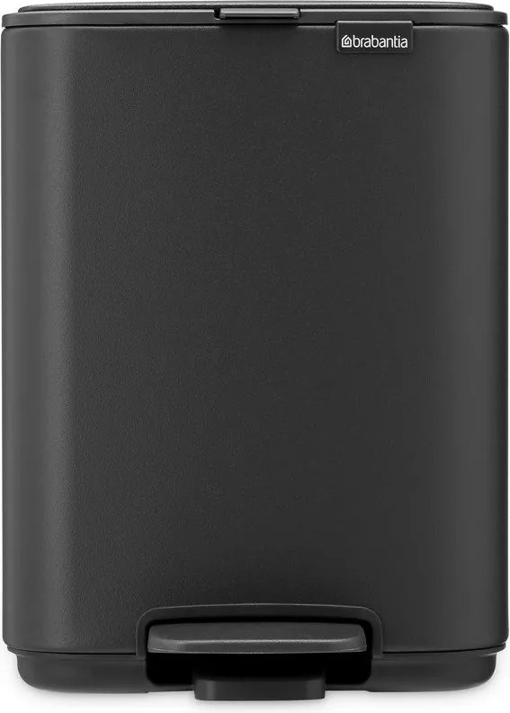 Ciemnoszary stalowy kosz na śmieci z pedałem 4 l Bo – Brabantia