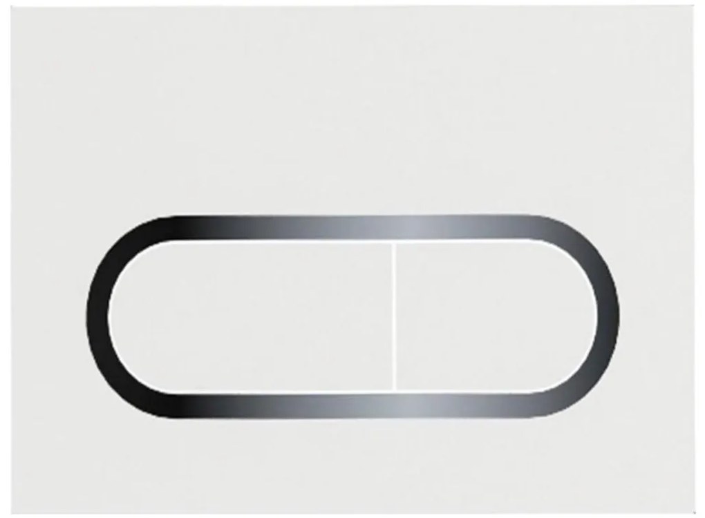 Ravak X01455 - Przycisek spłukujący CHROME 24,7 x 16,5 cm biały