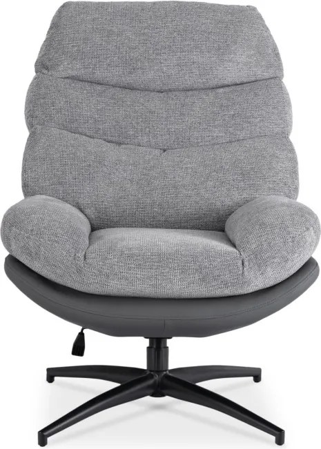 Fotel Wypoczynkowy Obrotowy ASTURIA do Salonu Szary Nowoczesny