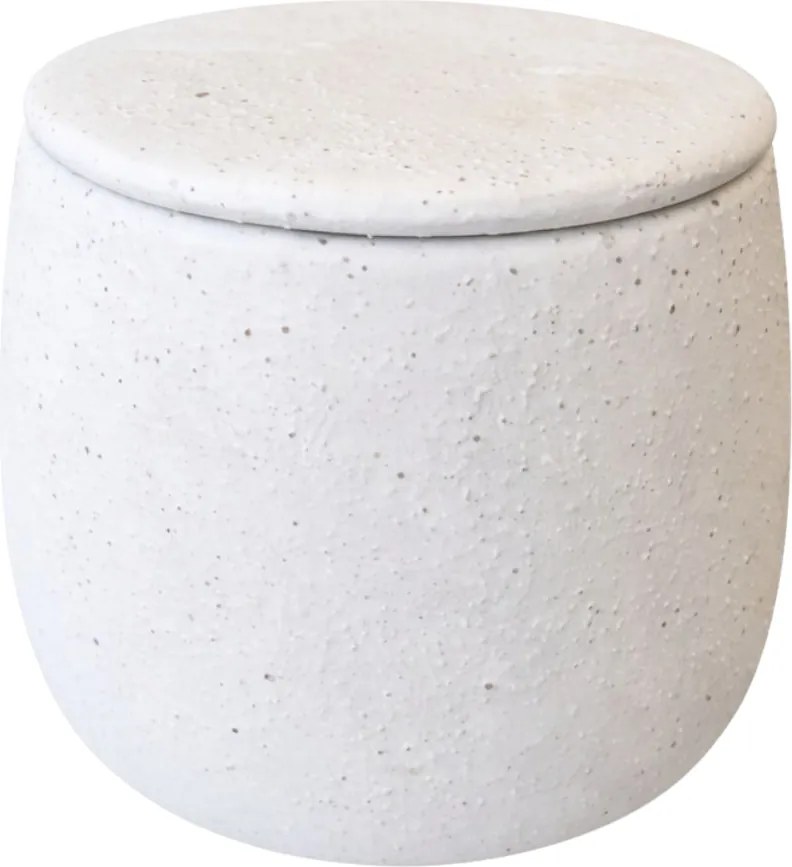 Dwuczęściowy zestaw ceramiczny filiżanki i pojemnika NEST 10 cm, biały