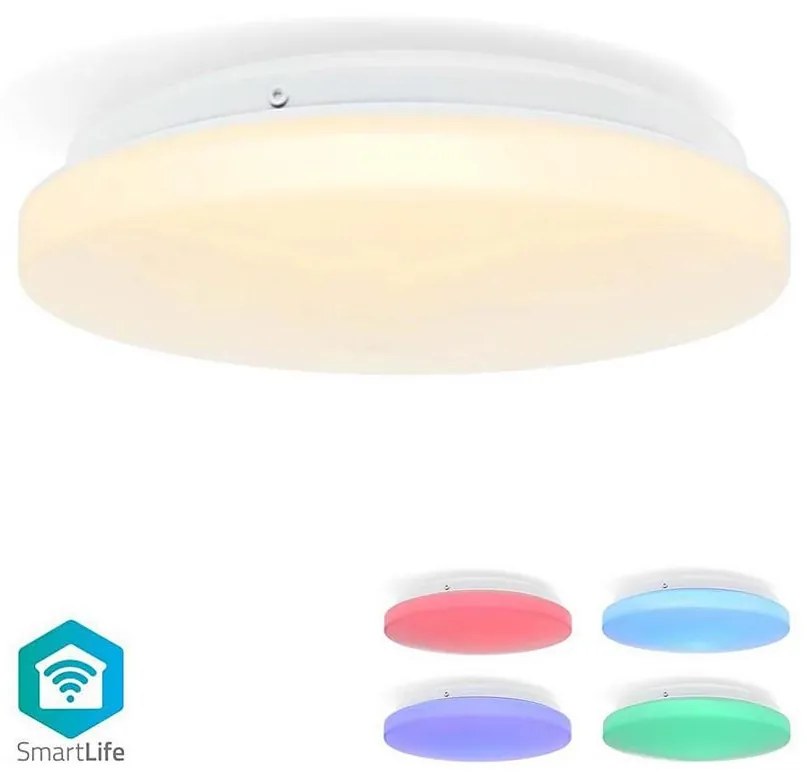 Nedis WIFILAC35WT - LED RGBW Oświetlenie ściemnialne LED/18W/230V 2700-6500K IP44 Wi-Fi