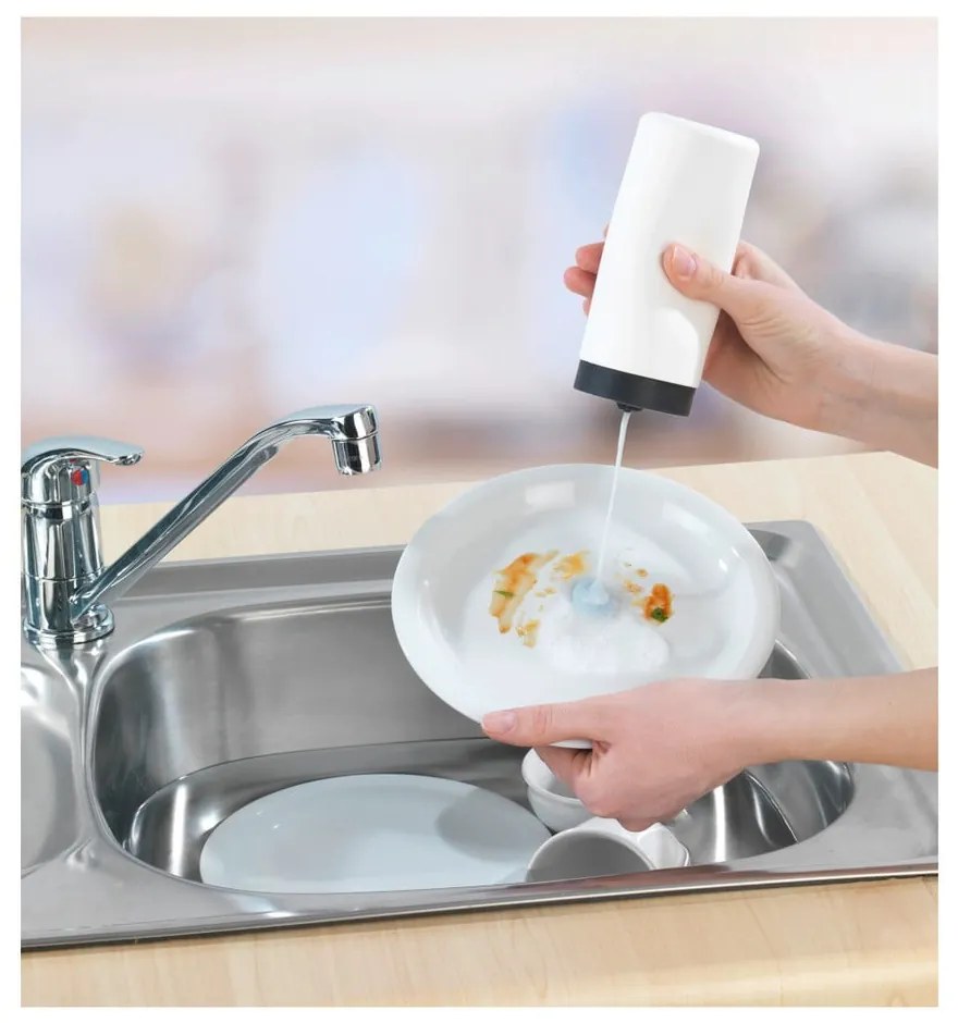 Biały dozownik płynu do naczyń Wenko Squeeze, 250 ml