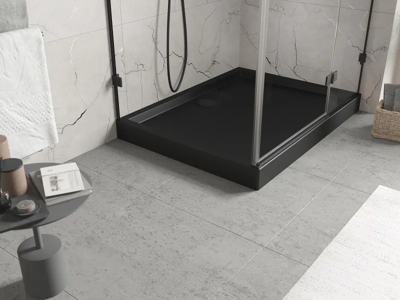 Mexen Flow+ brodzik prostokątny 100 x 80 cm, czarny mat - 46R708010H