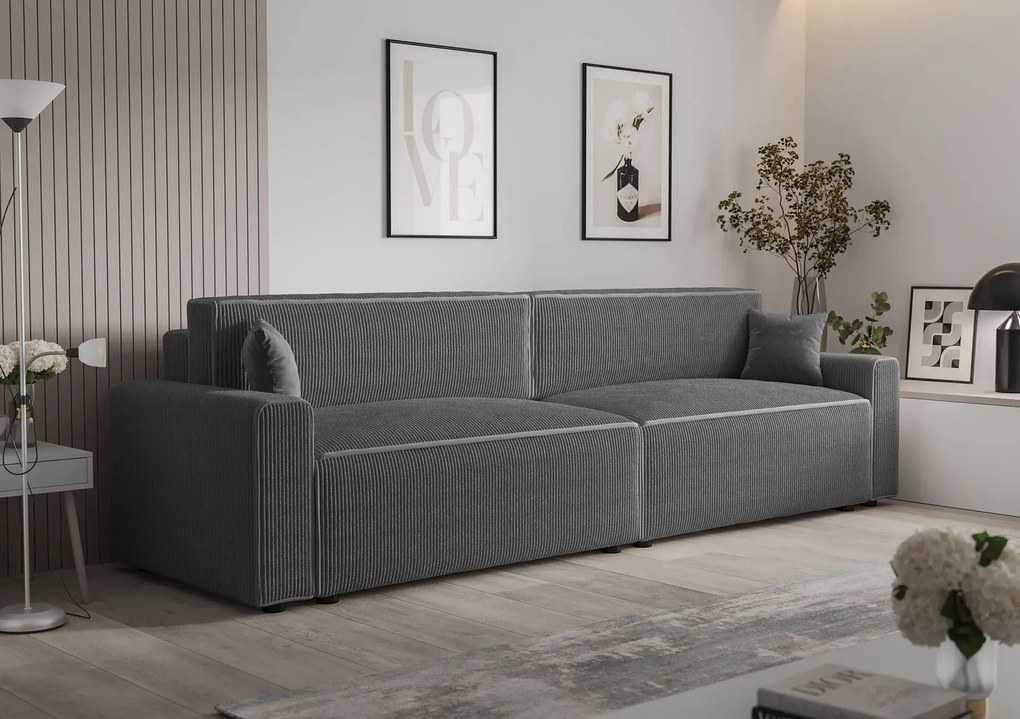 Ciemnoszara sofa rozkładana z funkcją spania Z4-Z90