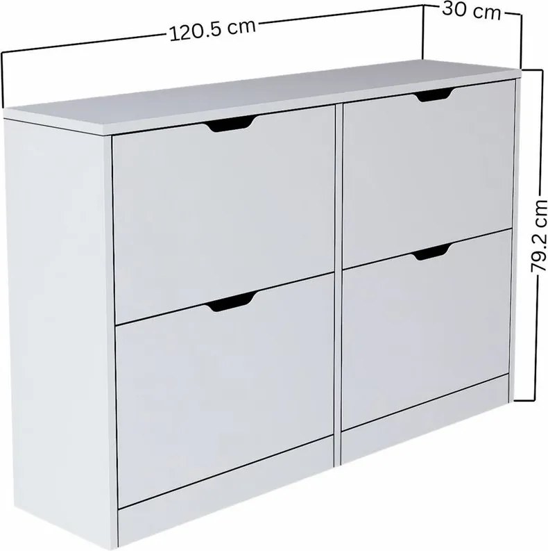 Szafka na buty Duru Matte White